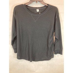 Everyday Elegance: Women's Gray XS Long Sleeve Casual Shirt